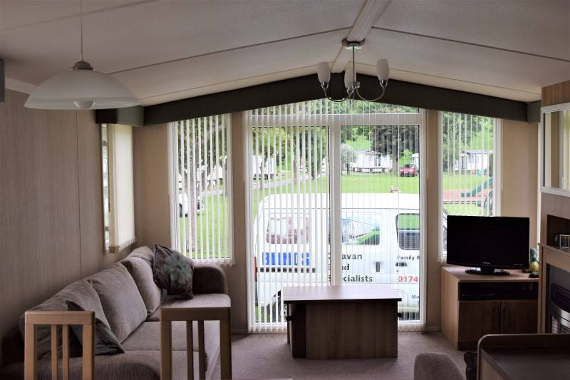 Sloping Vertical blinds ideal for caravan gable ends